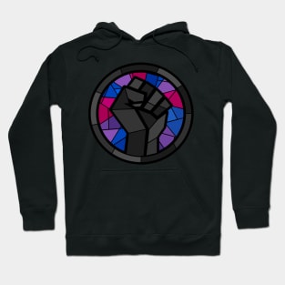 BLM Stained Glass Fist (Bi) Hoodie